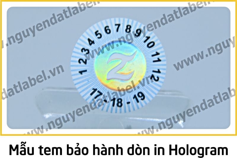 Tem Bảo Hành Dòn - Dẽo Vỡ In Hologram