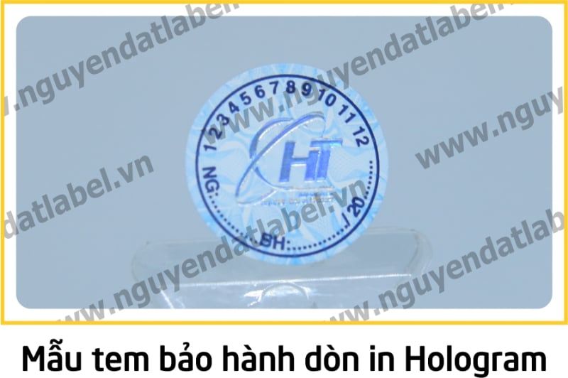 Tem Bảo Hành Dòn - Dẽo Vỡ In Hologram