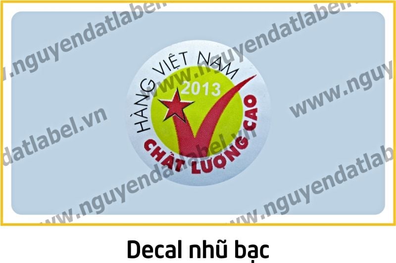 Decal Nhũ Bạc