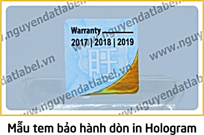 Tem Bảo Hành Dòn - Dẽo Vỡ In Hologram