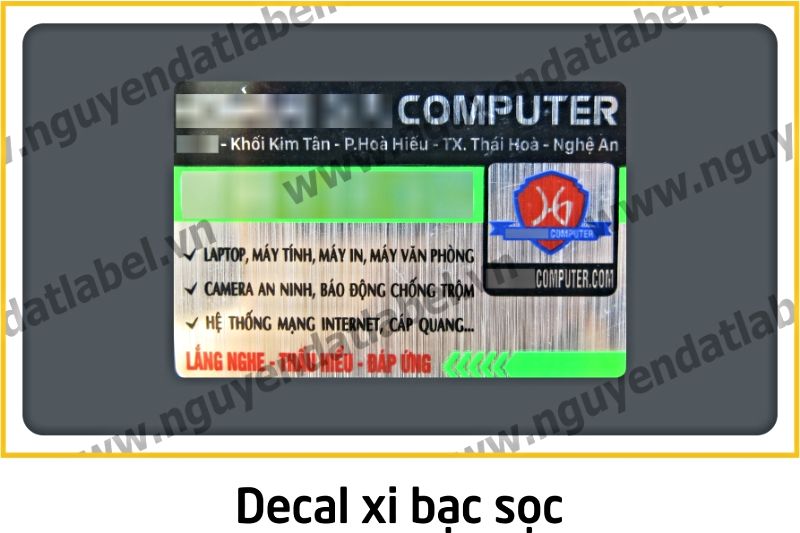 Decal Xi Bạc Sọc