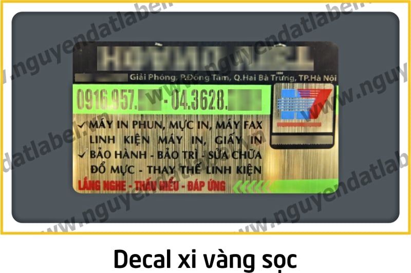 Decal Xi Vàng Sọc