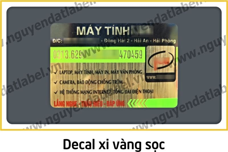 Decal Xi Vàng Sọc