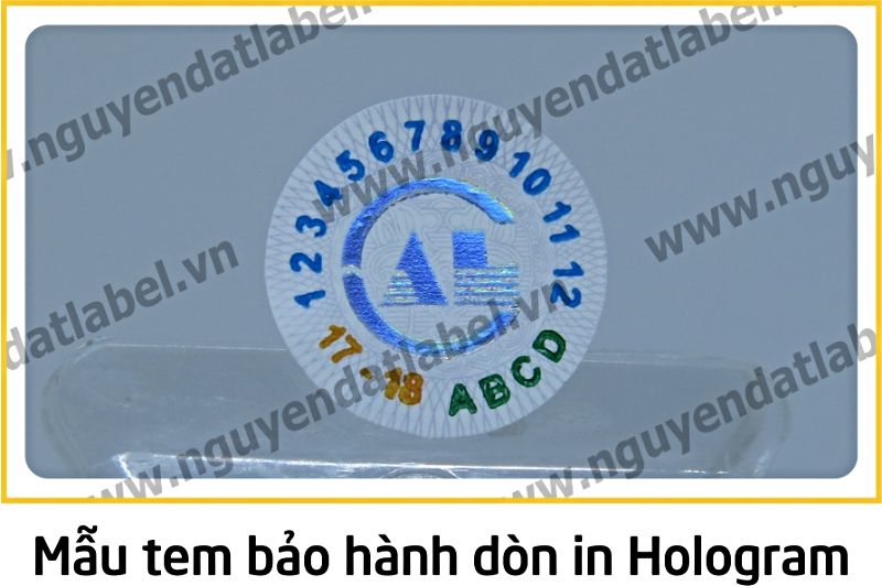 Tem Bảo Hành Dòn - Dẽo Vỡ In Hologram