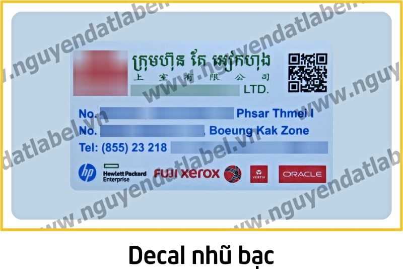 Decal Nhũ Bạc