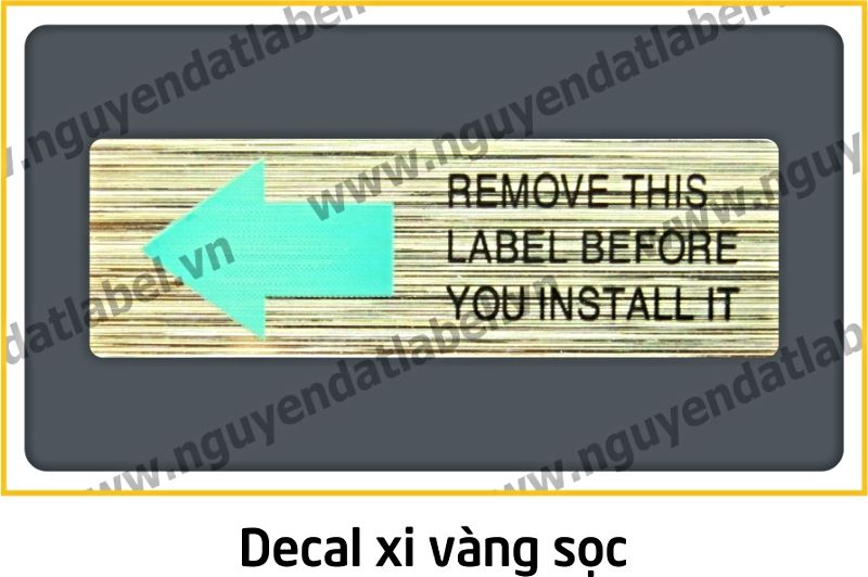 Decal Xi Vàng Sọc