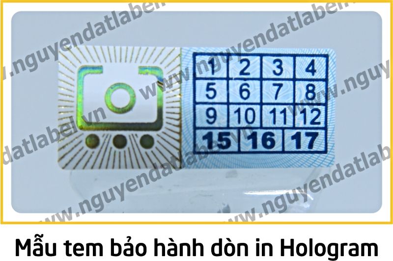 Tem Bảo Hành Dòn - Dẽo Vỡ In Hologram