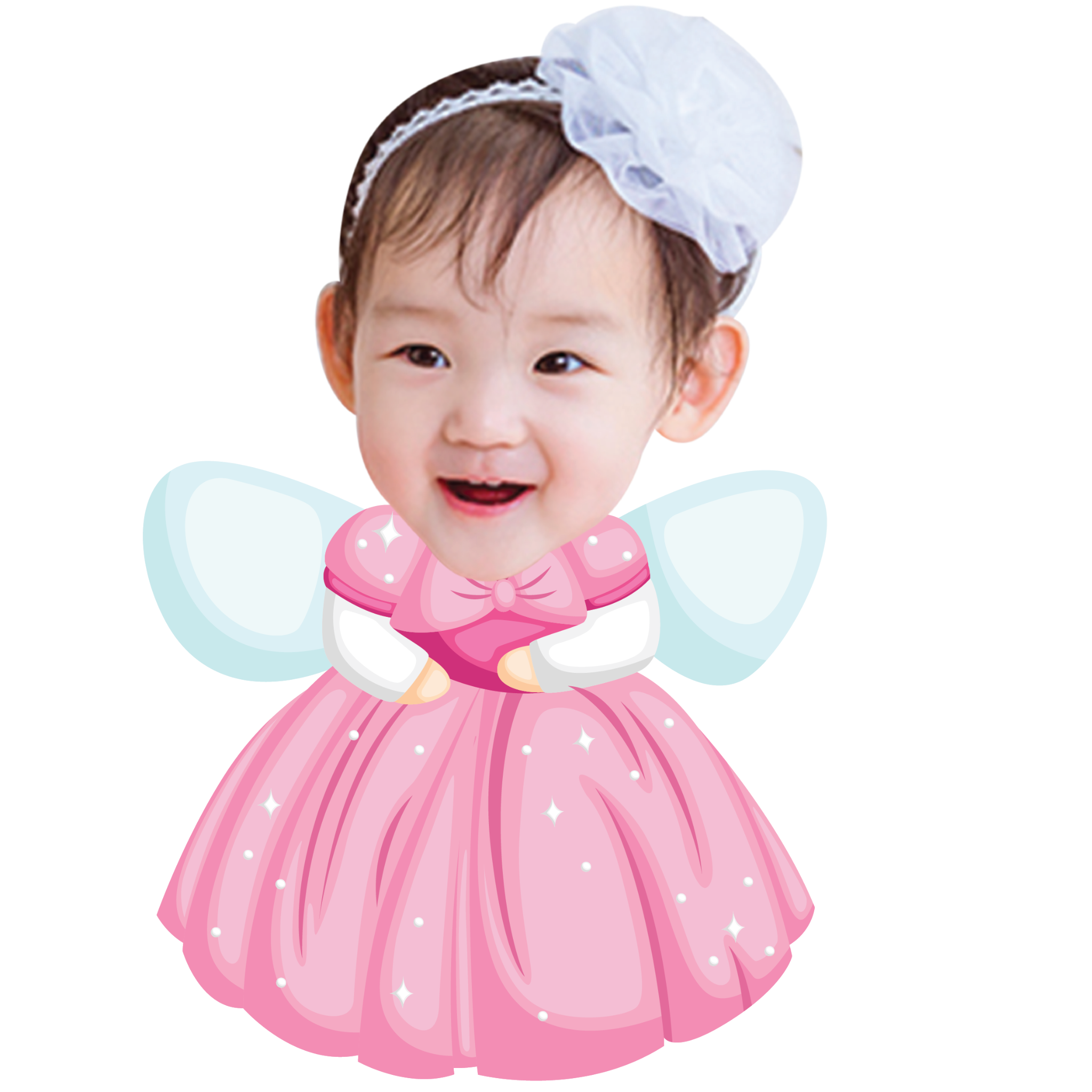 Chibi công chúa đầm hồng - mẫu 1