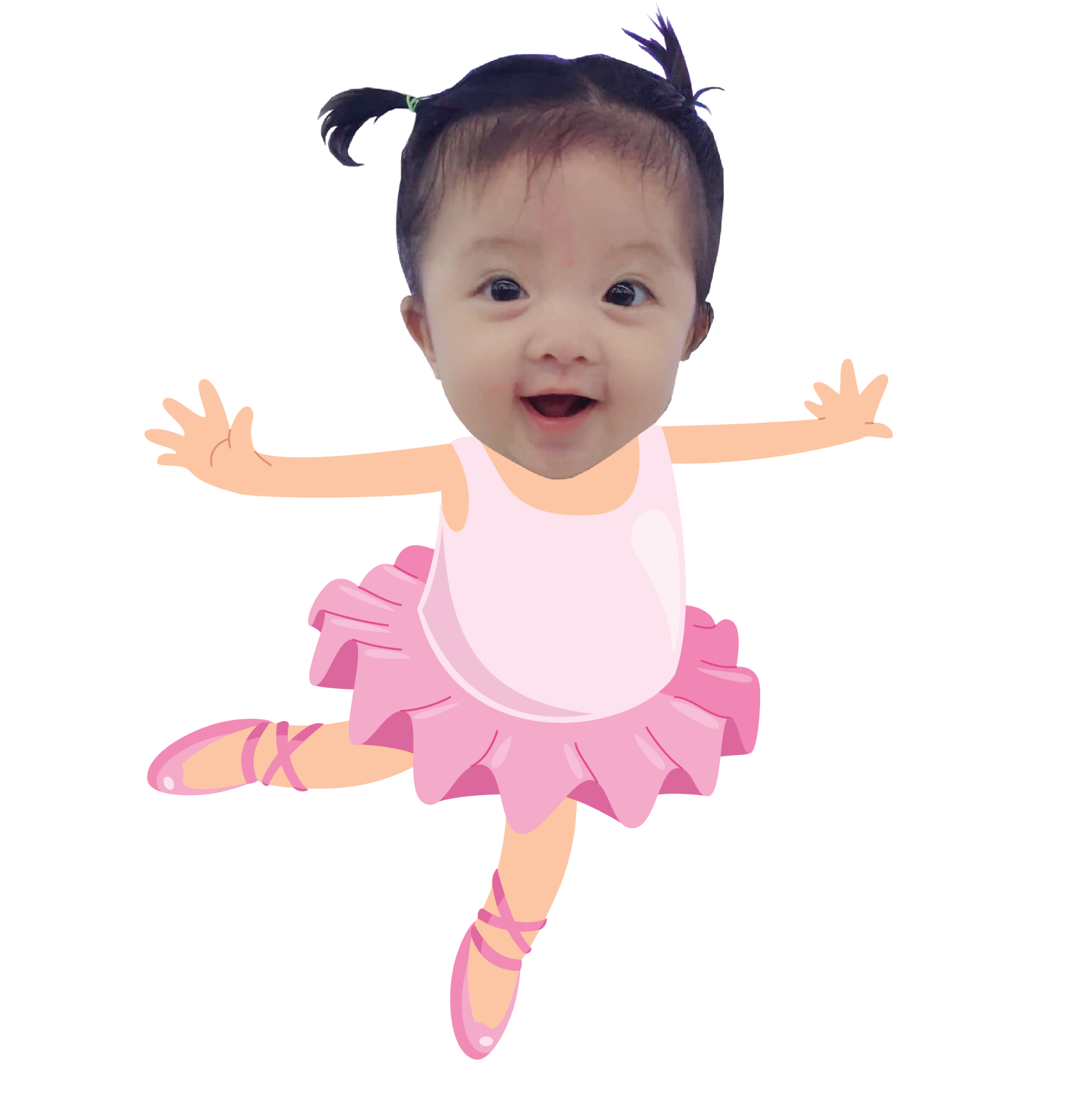 Chibi bé múa ballet - mẫu 2