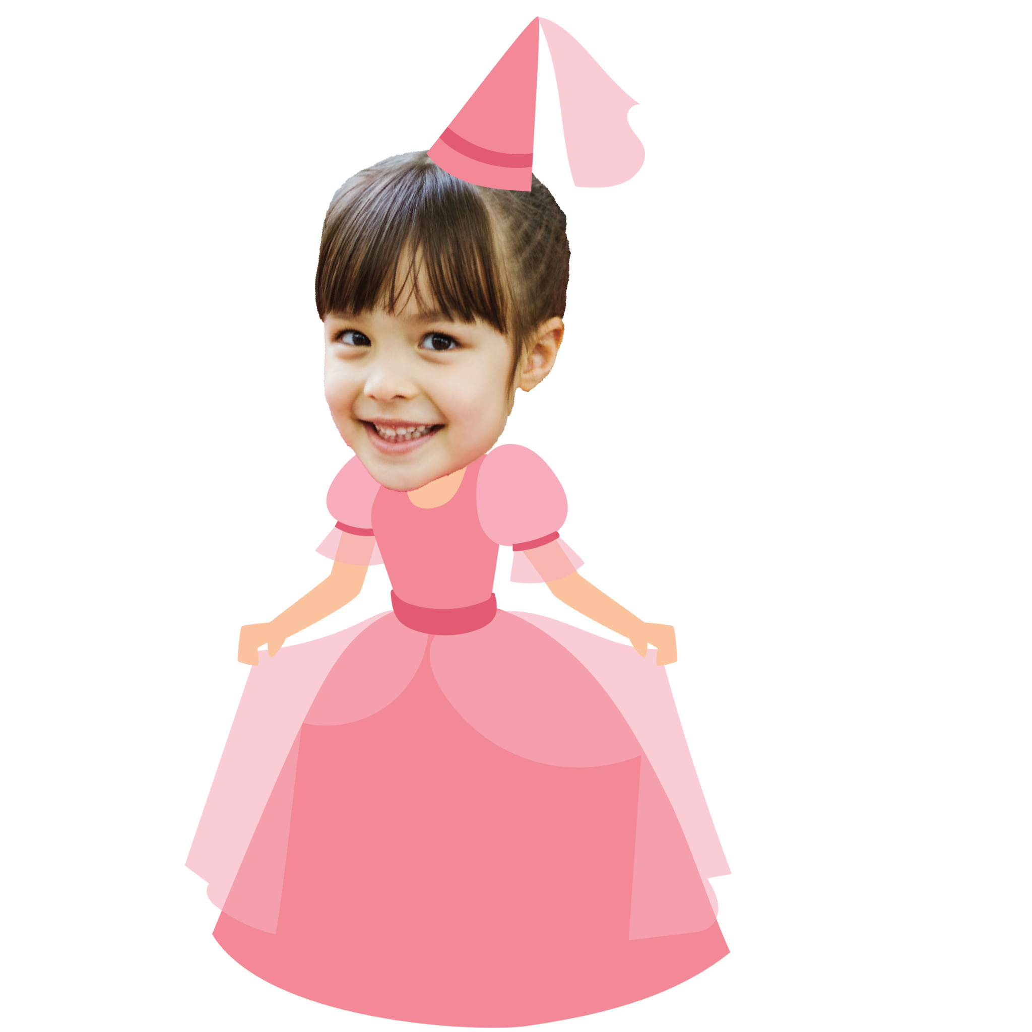 Chibi công chúa đầm hồng - mẫu 2