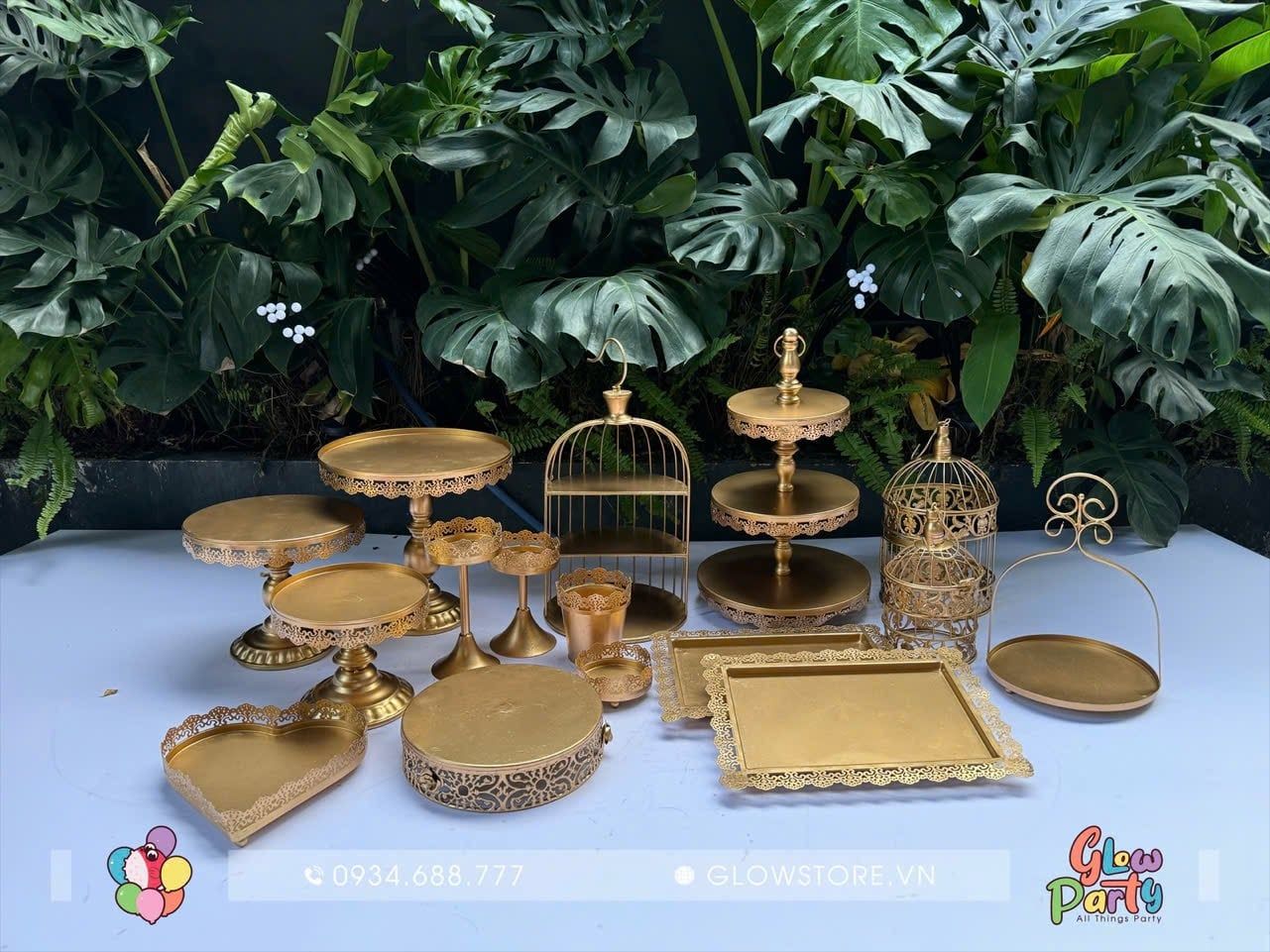 Bộ Kệ Gold Hoàng Gia - Full Set 16 món
