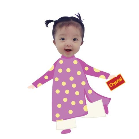  Chibi bé mang áo dài - mẫu 1 