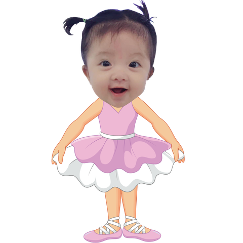  Chibi bé múa ballet - mẫu 4 