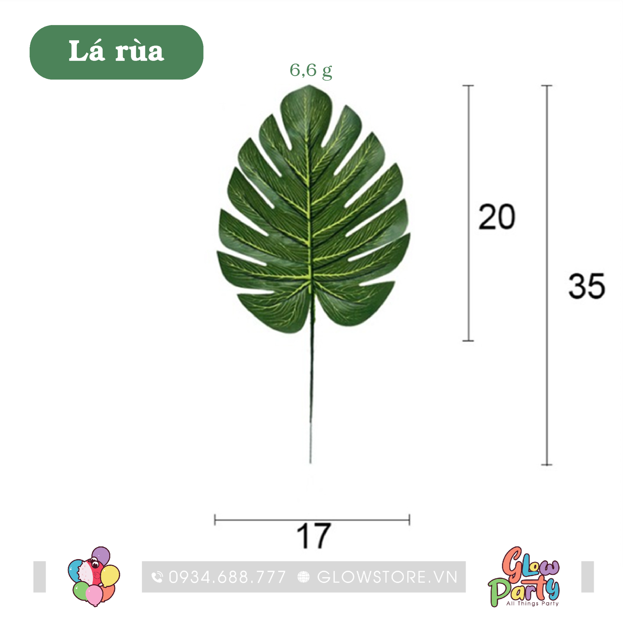 Lá rùa giả - Bộ 5 lá