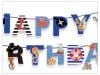 Dây cờ treo chữ Happy Birthday - Cá mập hải tặc