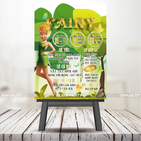 Bảng Chalkboard thông tin của bé - Tinkerbell