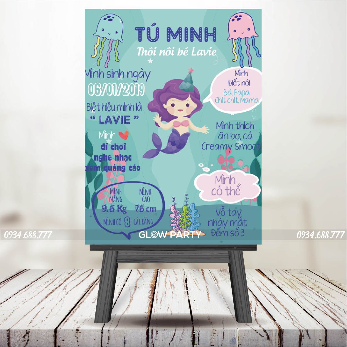 Bảng thông tin của bé - Mermaid 1