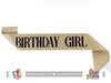 Băng đeo Sash lấp lánh - Birthday Girl - Nhiều màu