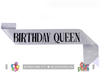 Băng đeo Sash lấp lánh - Birthday Queen - Nhiều màu