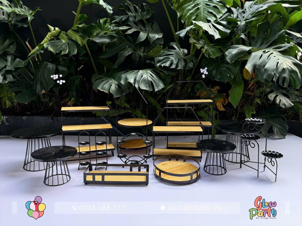 Bộ Kệ Gỗ Cung Đình - Full set 14 món