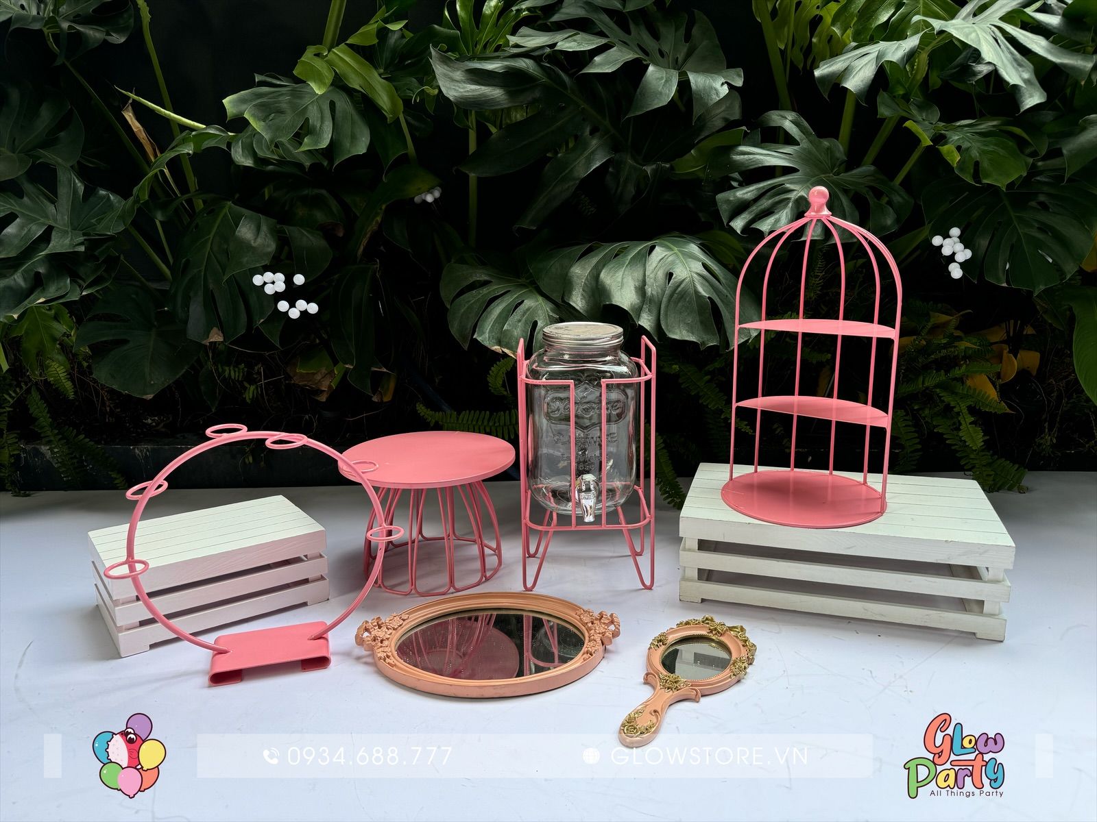 Bộ Kệ Pastel Pink - Set Nhỏ 1