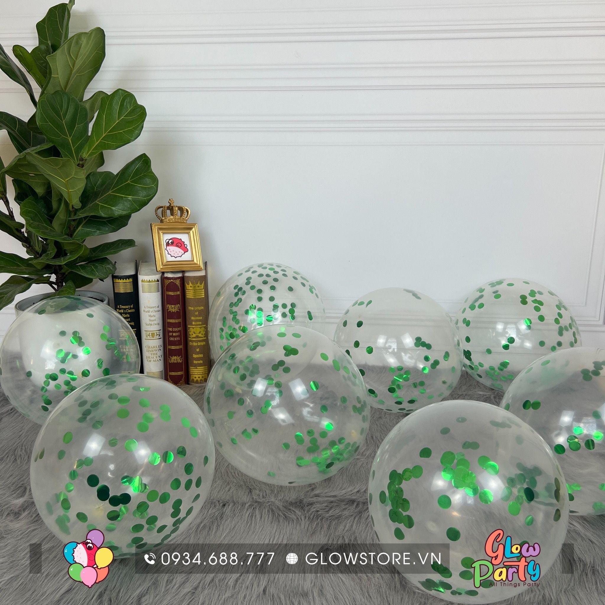 Bóng Confetti - Xanh lá (10 trái)