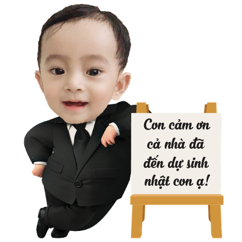  Chibi kèm bảng - Baby Boss - mẫu 1 