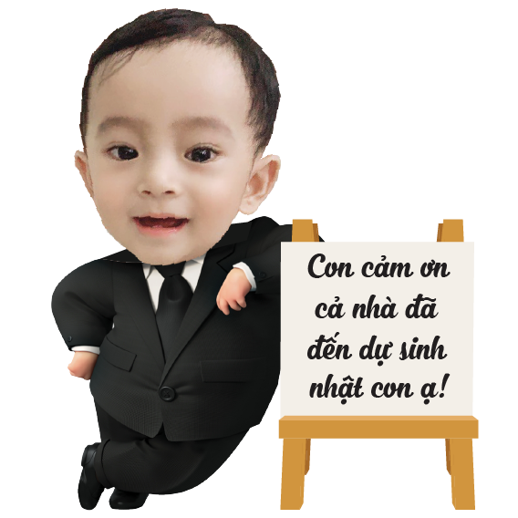 Chibi kèm bảng - Baby Boss - mẫu 1