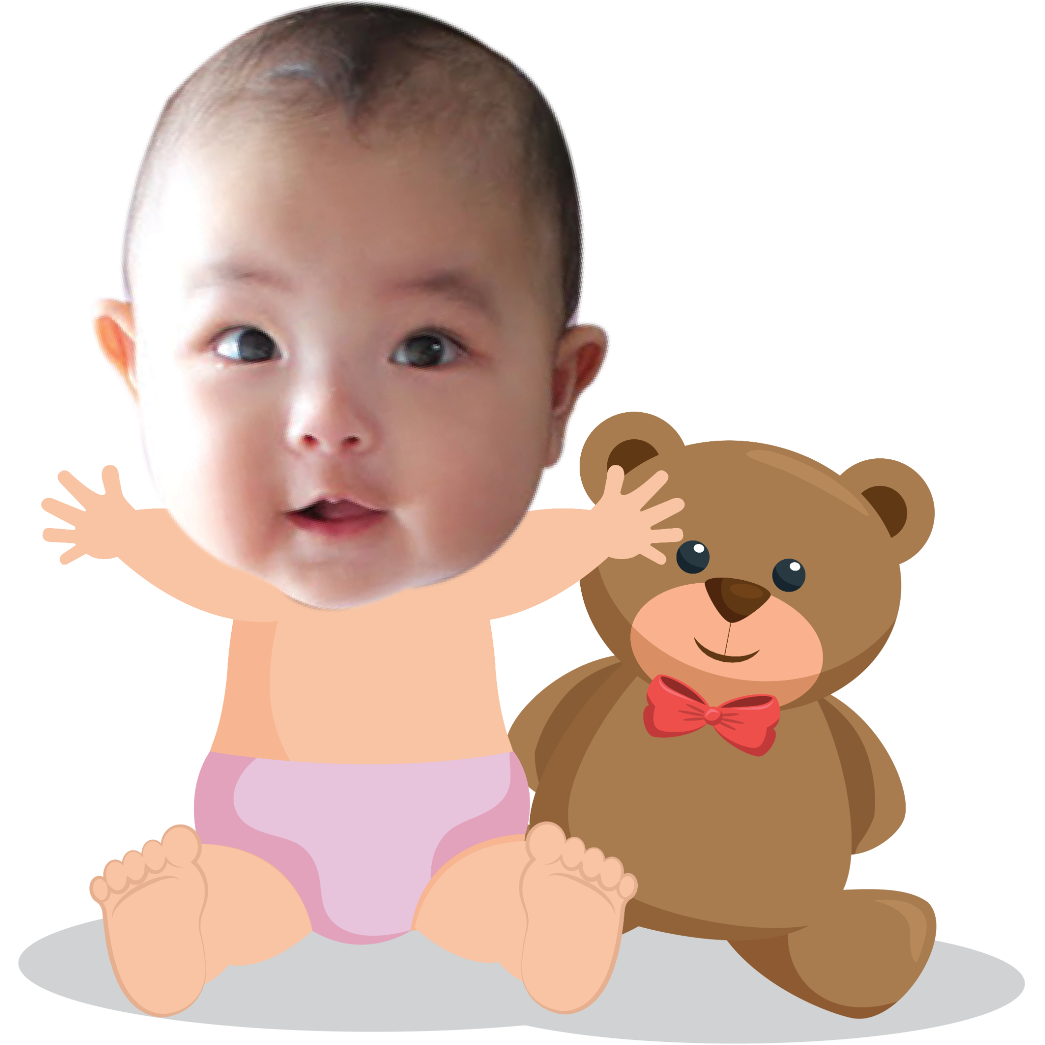 Chibi Baby and Bear - mẫu 1