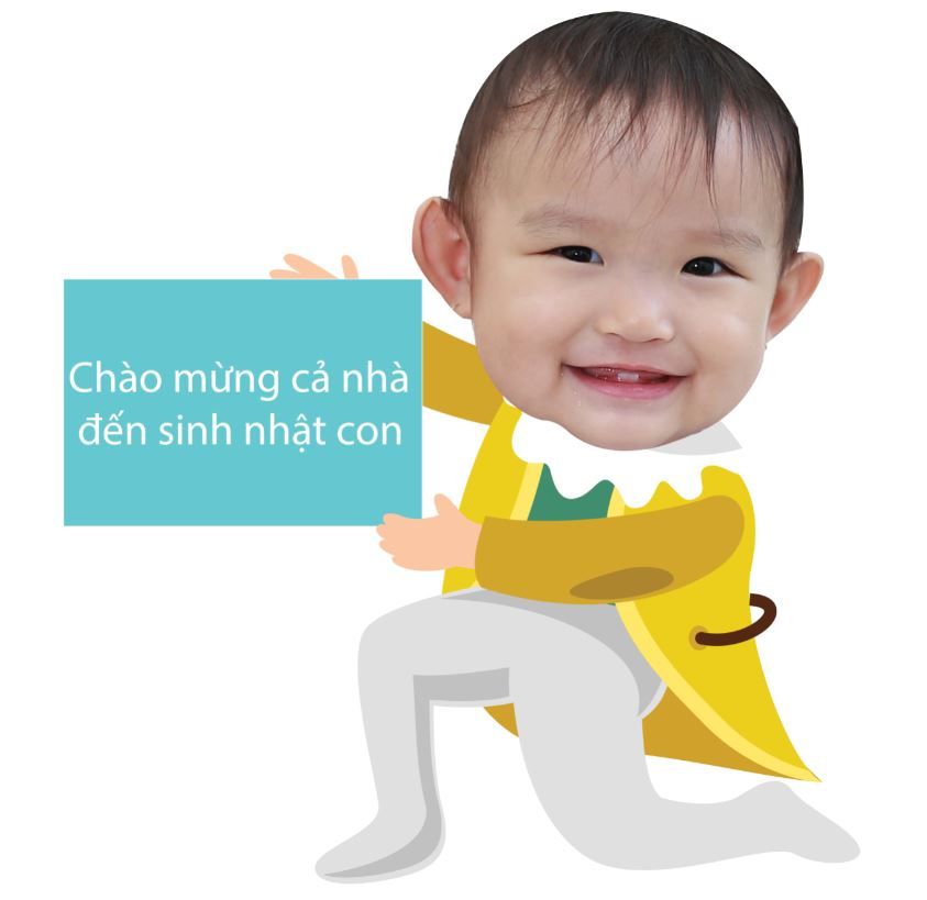 Chibi kèm bảng - MC Dẫn chương trình - mẫu 1