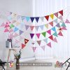 Bộ cờ tam giác hoạ tiết 12 lá