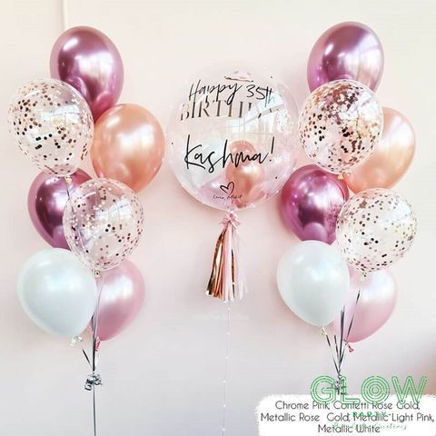  Combo bóng Jumbo lồng bóng nhỏ - Phối màu Chrome Pink 