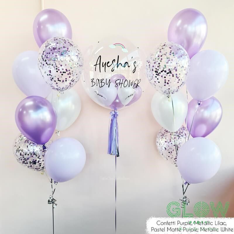 Combo bóng Jumbo lồng bóng nhỏ - Tím Lavender