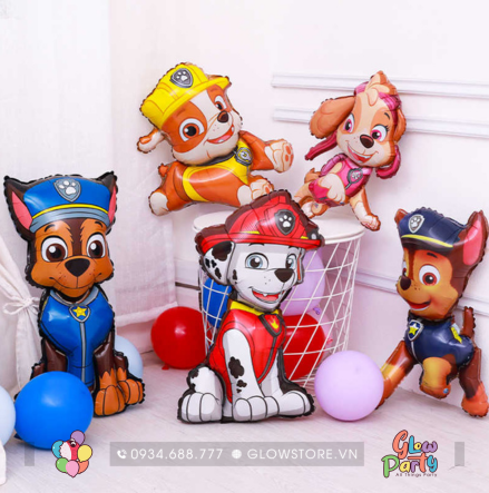 Combo bóng nhôm chó cứu hộ - Paw patrol - 5 bóng