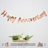 Dây treo chữ Happy Anniversary ép kim