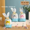 Túi đựng kẹo tai thỏ nhỏ kèm nơ - Mix mẫu - Set 10 cái