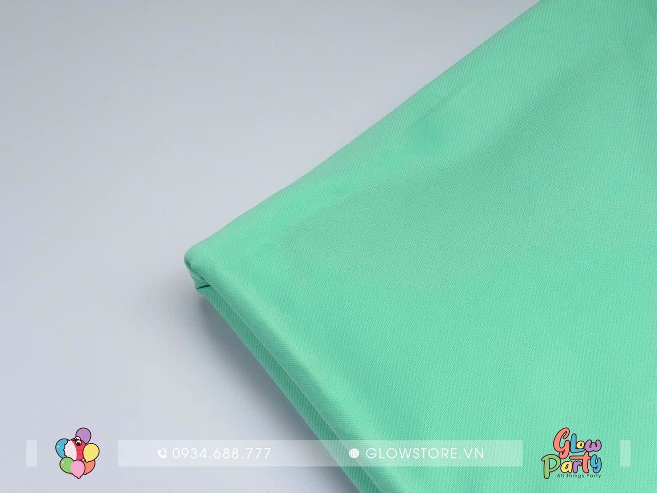 Khăn trải bàn bản dày 3m x 1,6m - Xanh ngọc