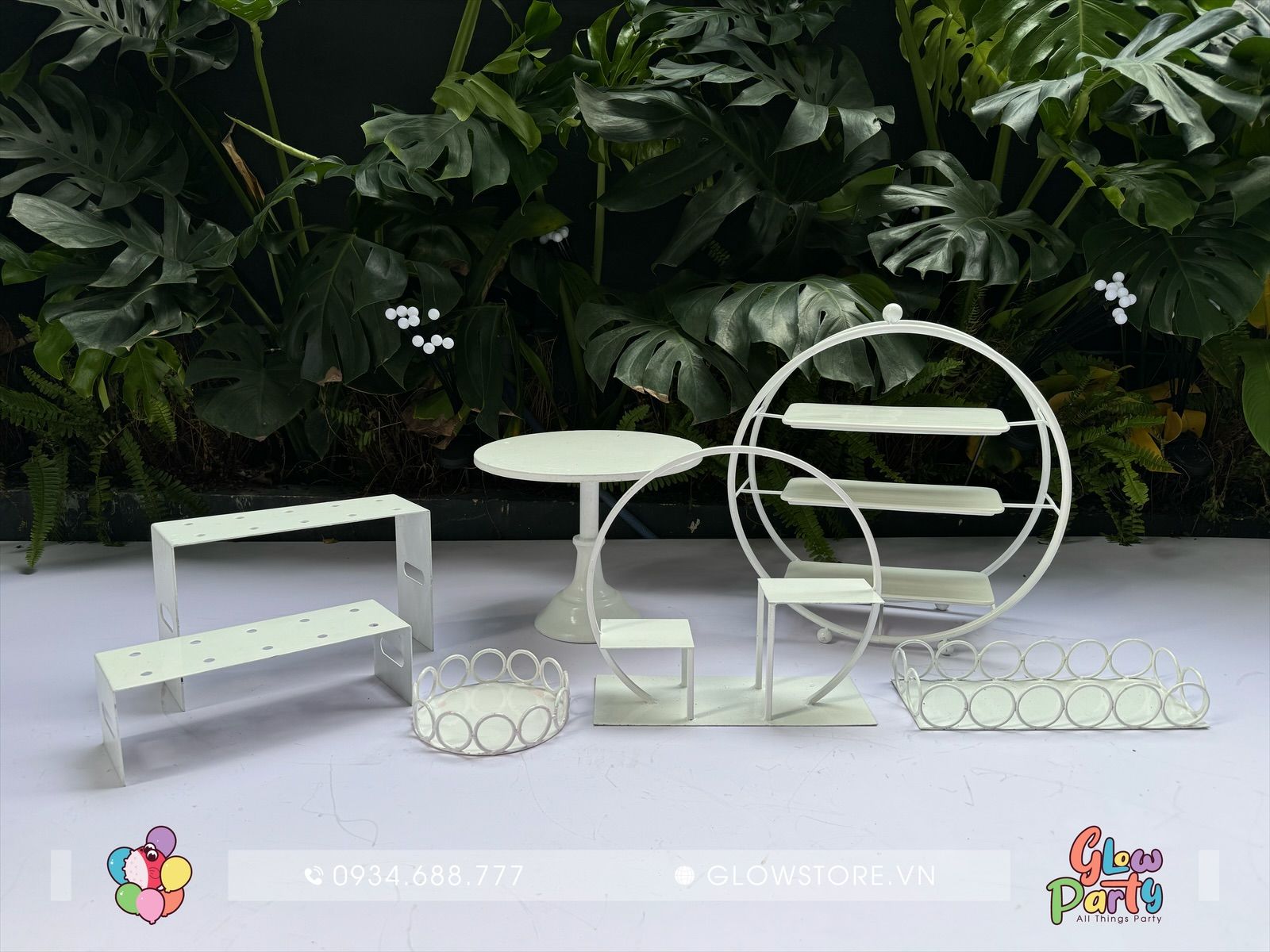Bộ Kệ Trắng Cổ Điển - Set Nhỏ 2