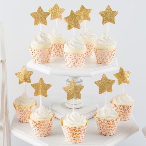  Que cắm Bánh Cupcake - Ngôi sao Star (set 10) 