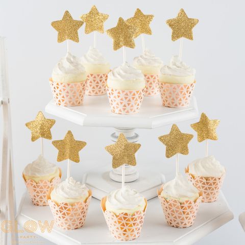  Quấn bánh Cupcake - Vàng Đồng ép kim 