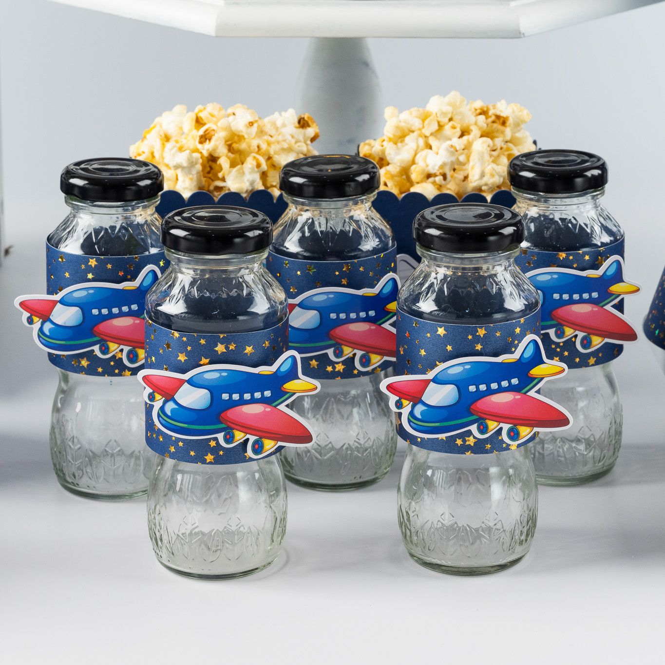 Tag Quấn chai nước - Xanh Dương ép kim