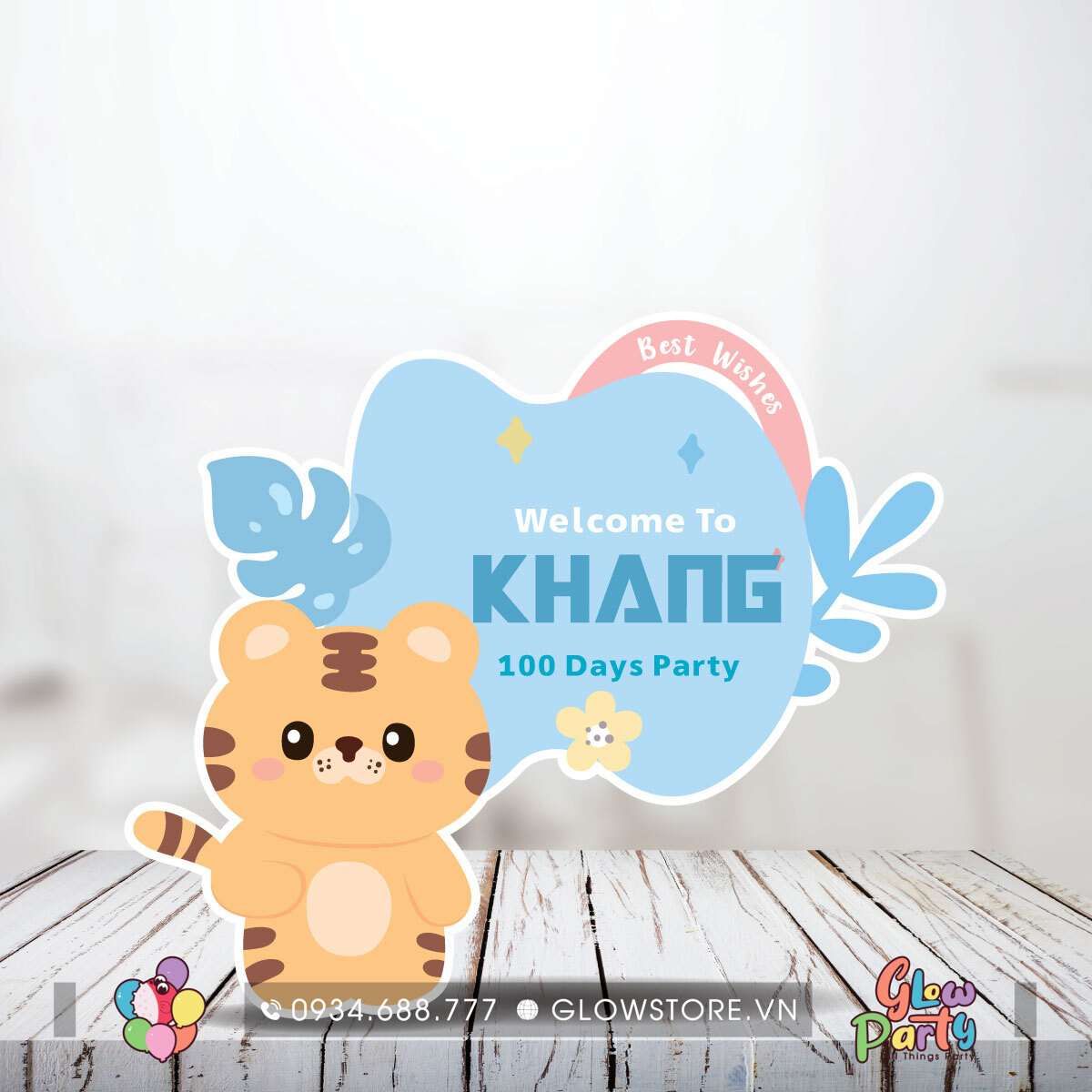 Bảng treo sinh nhật - Hổ mẫu 4