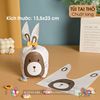 Túi đựng kẹo tai thỏ nhỏ kèm nơ - Set 10 cái