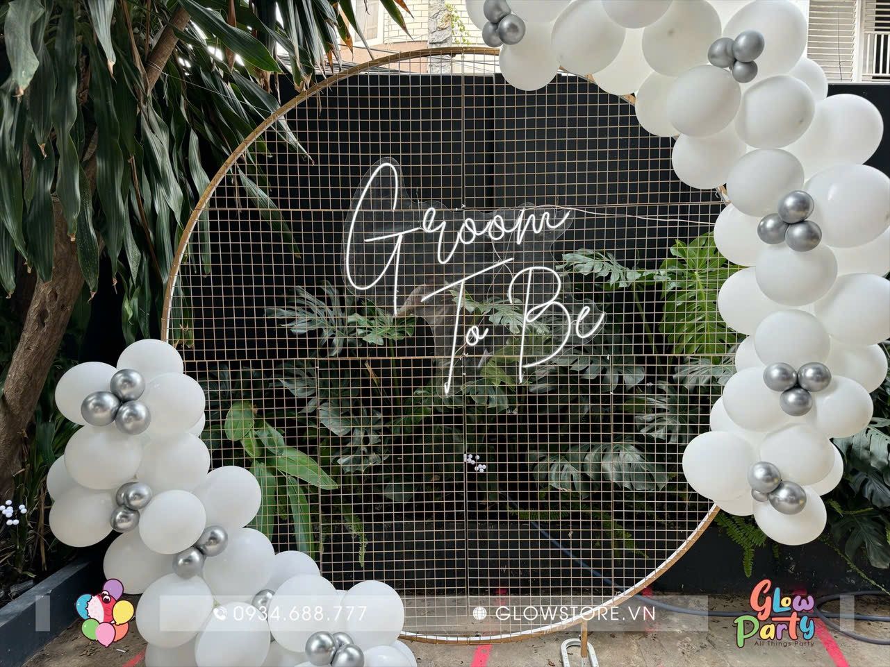 Chữ đèn LED neon - trắng - Groom To Be