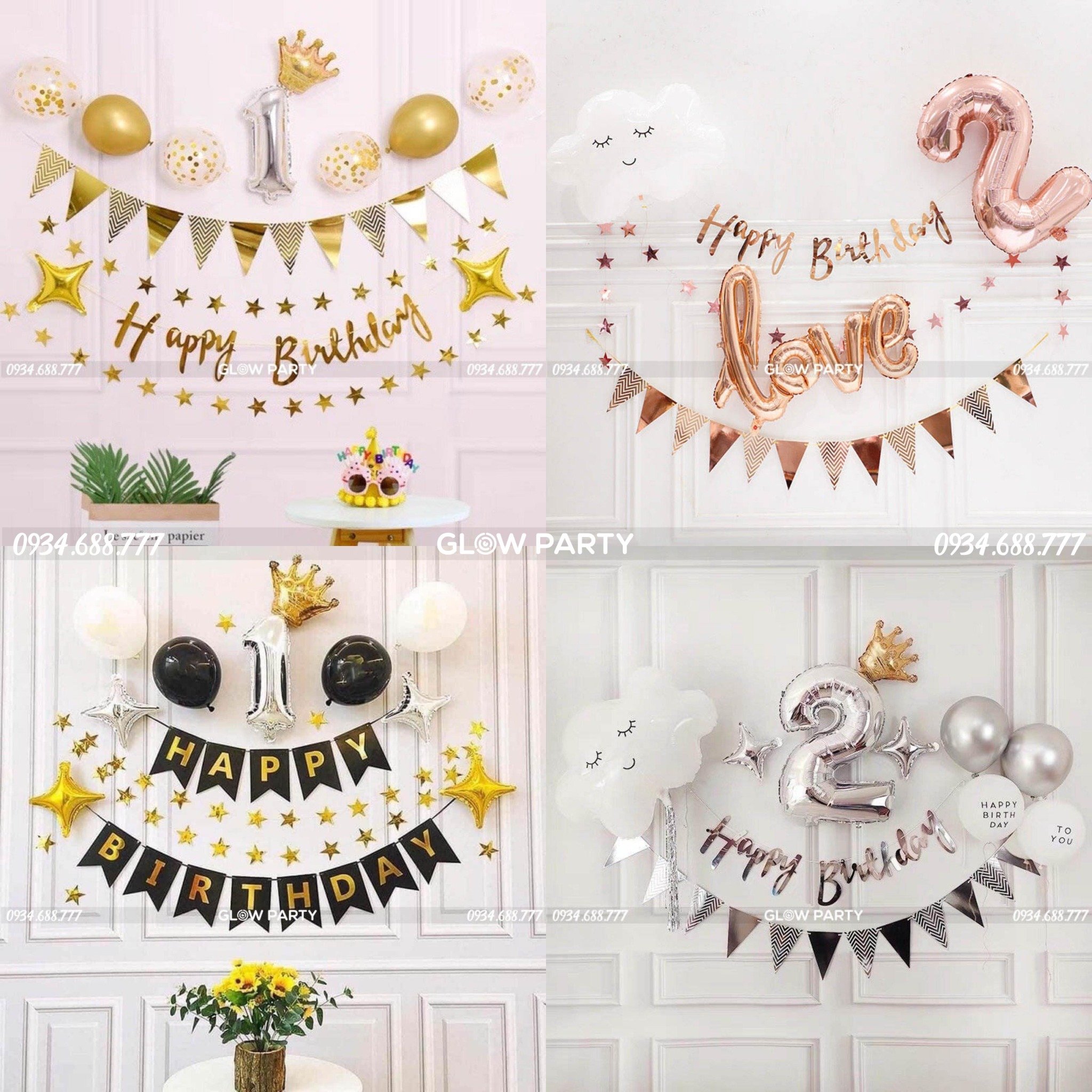 Trang trí chữ Happy Birthday  Phụ kiện sinh nhật rẻ mà bắt mắt