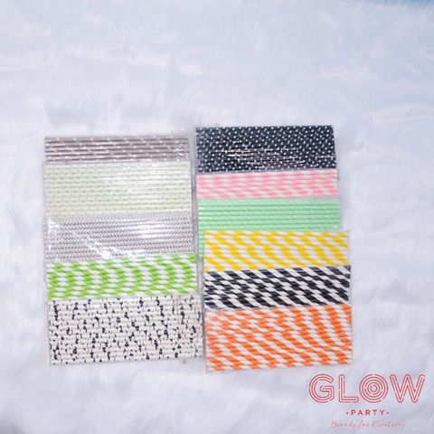  Ống Hút Giấy - Nhiều màu 