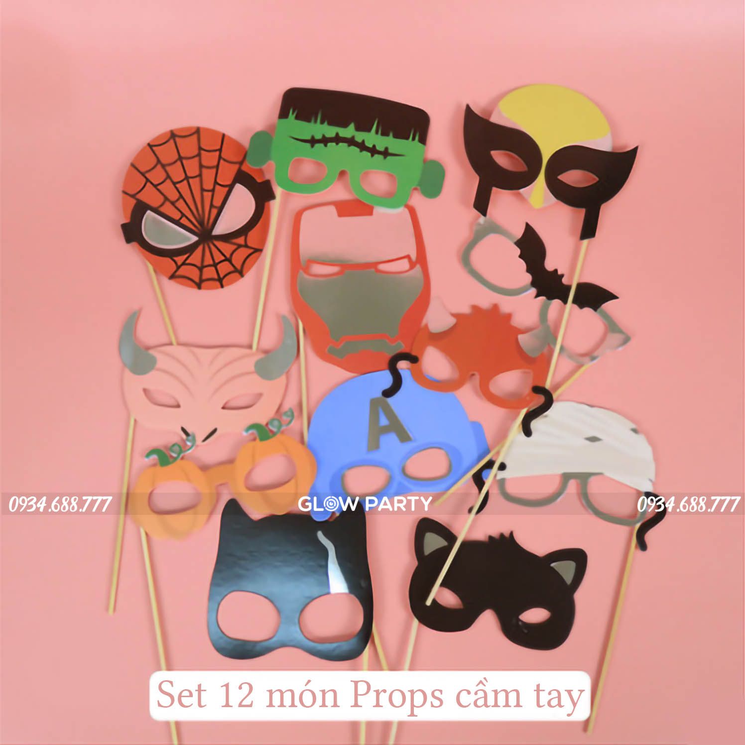 Bộ 12 Props chụp hình chủ đề - Siêu nhân