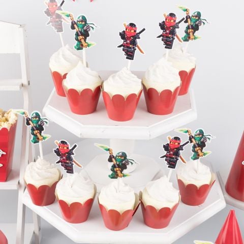  Quấn bánh Cupcake - Đỏ Noel Digital 