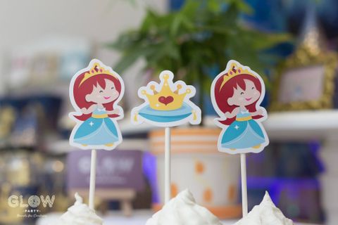  Que cắm Bánh Cupcake - Công chúa (set 10) 