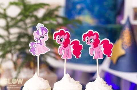  Que cắm Bánh Cupcake - Ngựa Pony (set 10) 